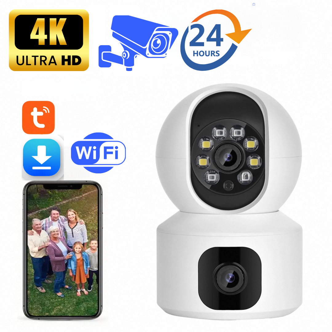 Camera IP WiFi de 8MP Dual Lens V380  Vision Smart