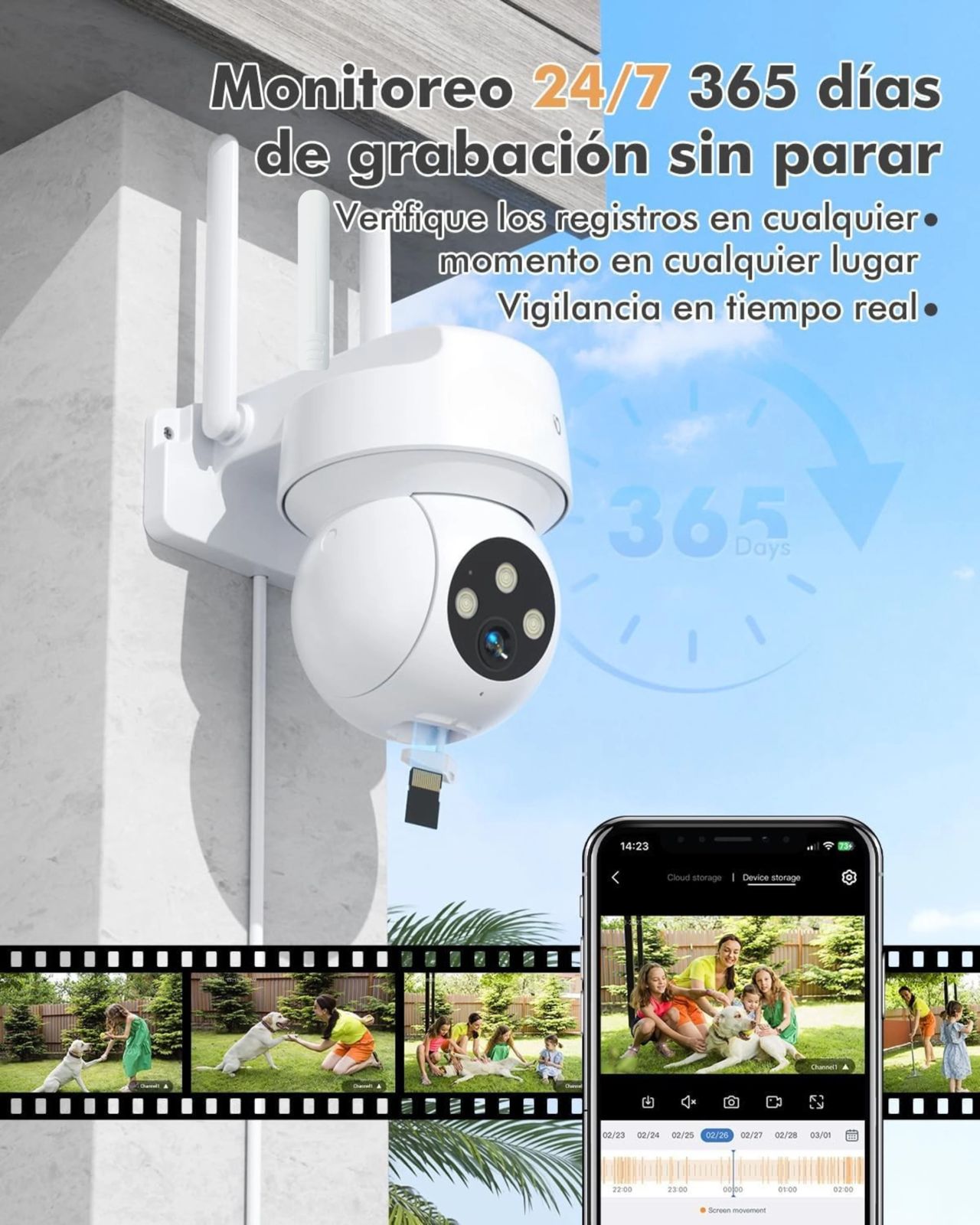 Cámara de Seguridad WhiteCam®️ | 360º 4K Control con Movil
