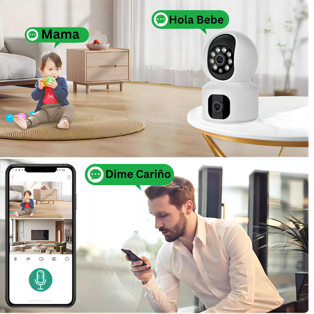 Camera IP WiFi de 8MP Dual Lens V380  Vision Smart