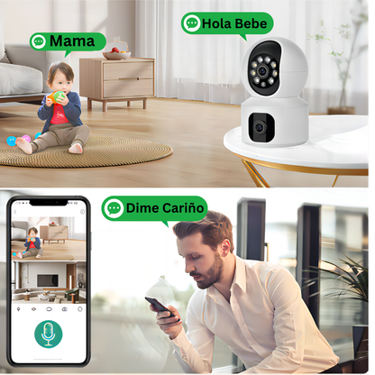 Camera IP WiFi de 8MP Dual Lens V380  Vision Smart