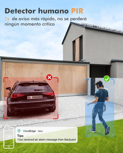 Cámara de Seguridad WhiteCam®️ | 360º 4K Control con Movil