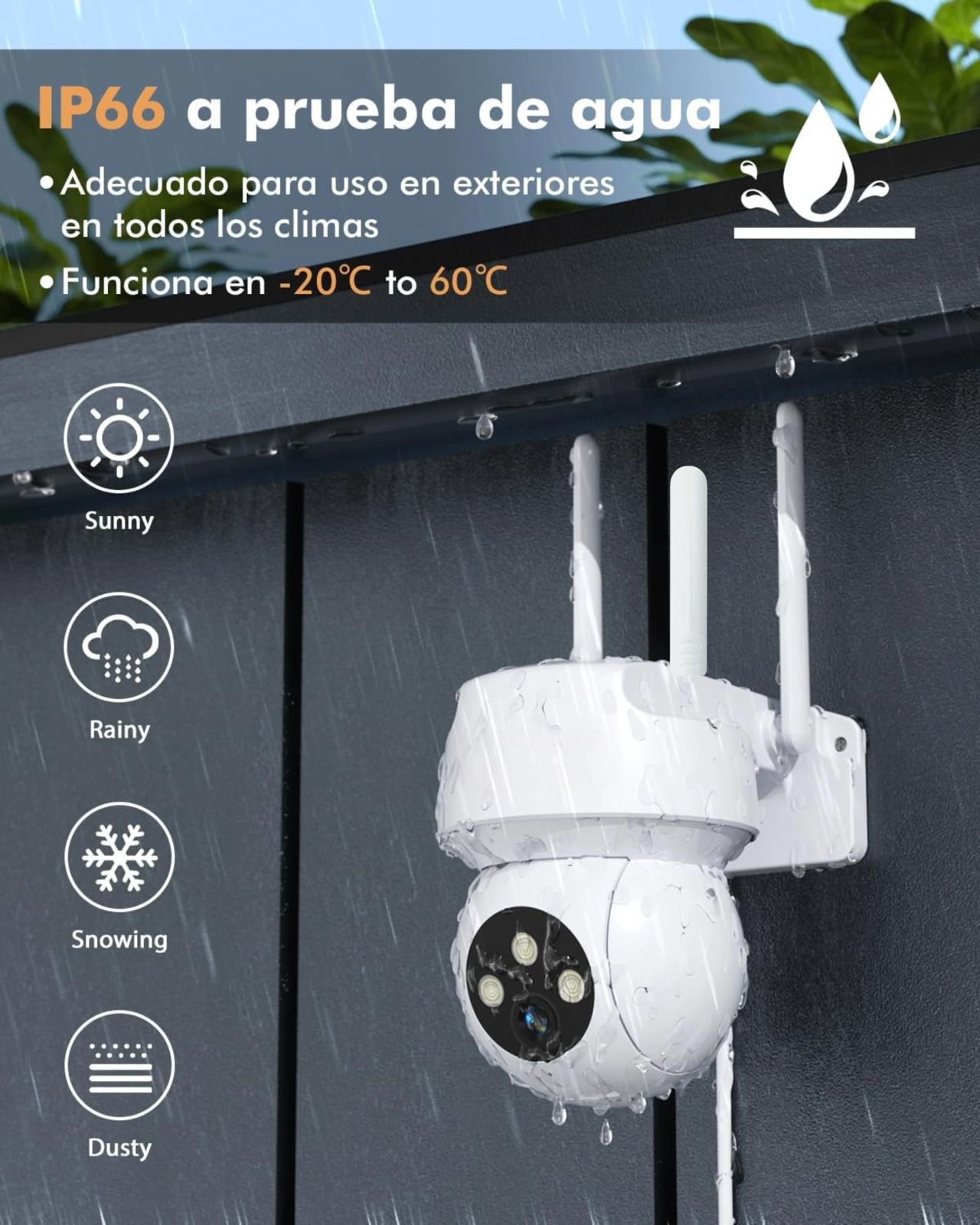 Cámara de Seguridad WhiteCam®️ | 360º 4K Control con Movil
